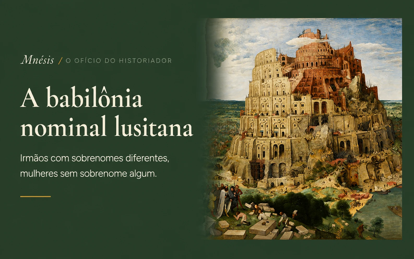 A babilônia nominal lusitana
