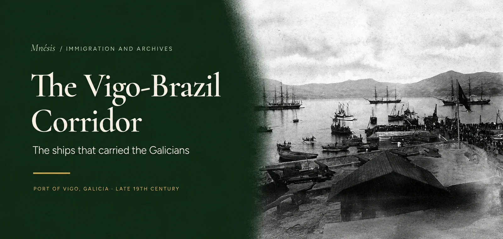 Port of Vigo, Galicia, late 19th century.