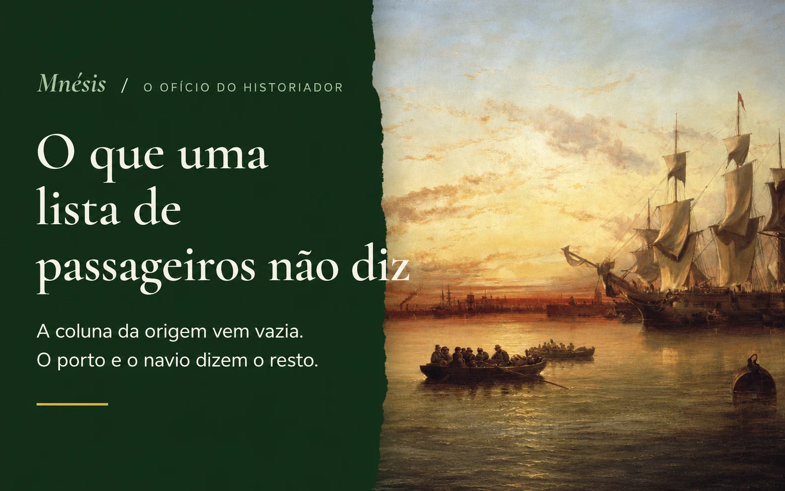 O que uma lista de passageiros não diz