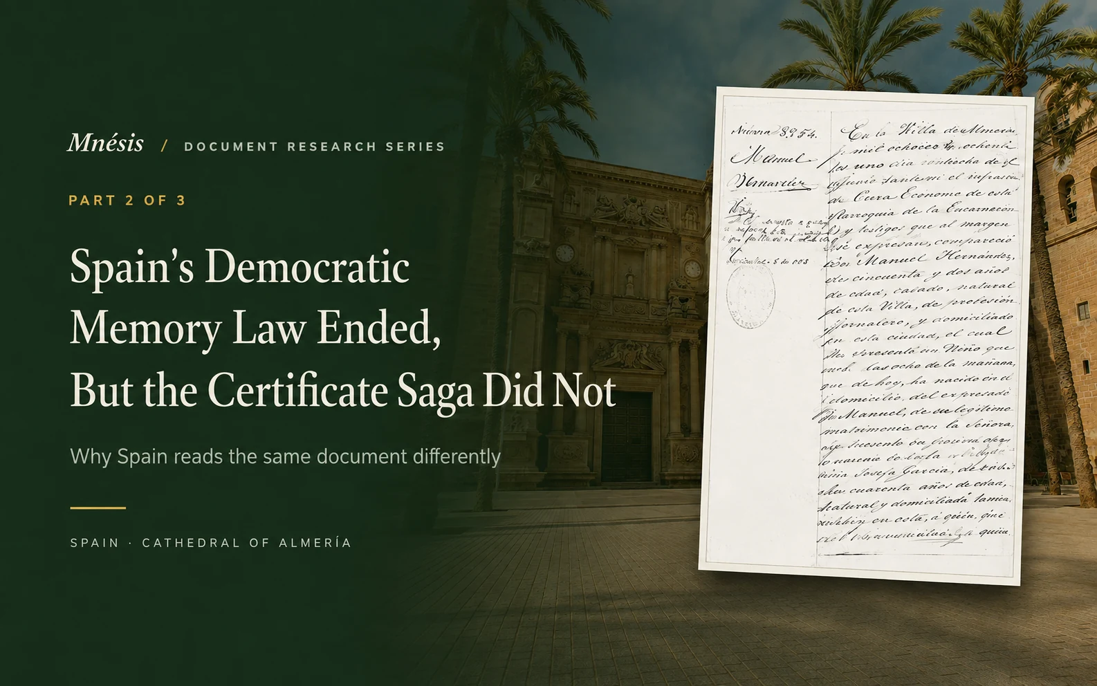 Spain's Democratic Memory Law certificates