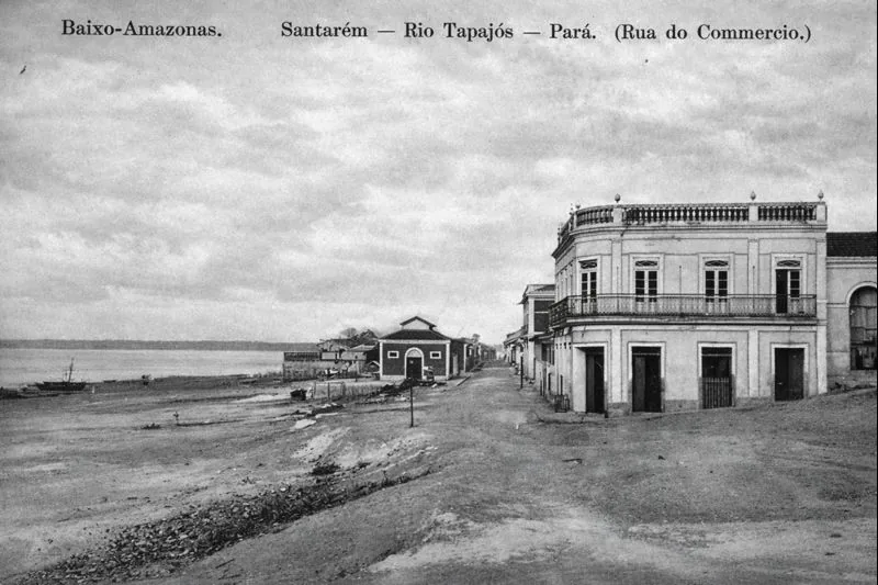 Santarém, à beira do rio Tapajós — Rua do Commercio, Baixo Amazonas, Pará. Foto: Apolônio Fona (acervo IHGTap).